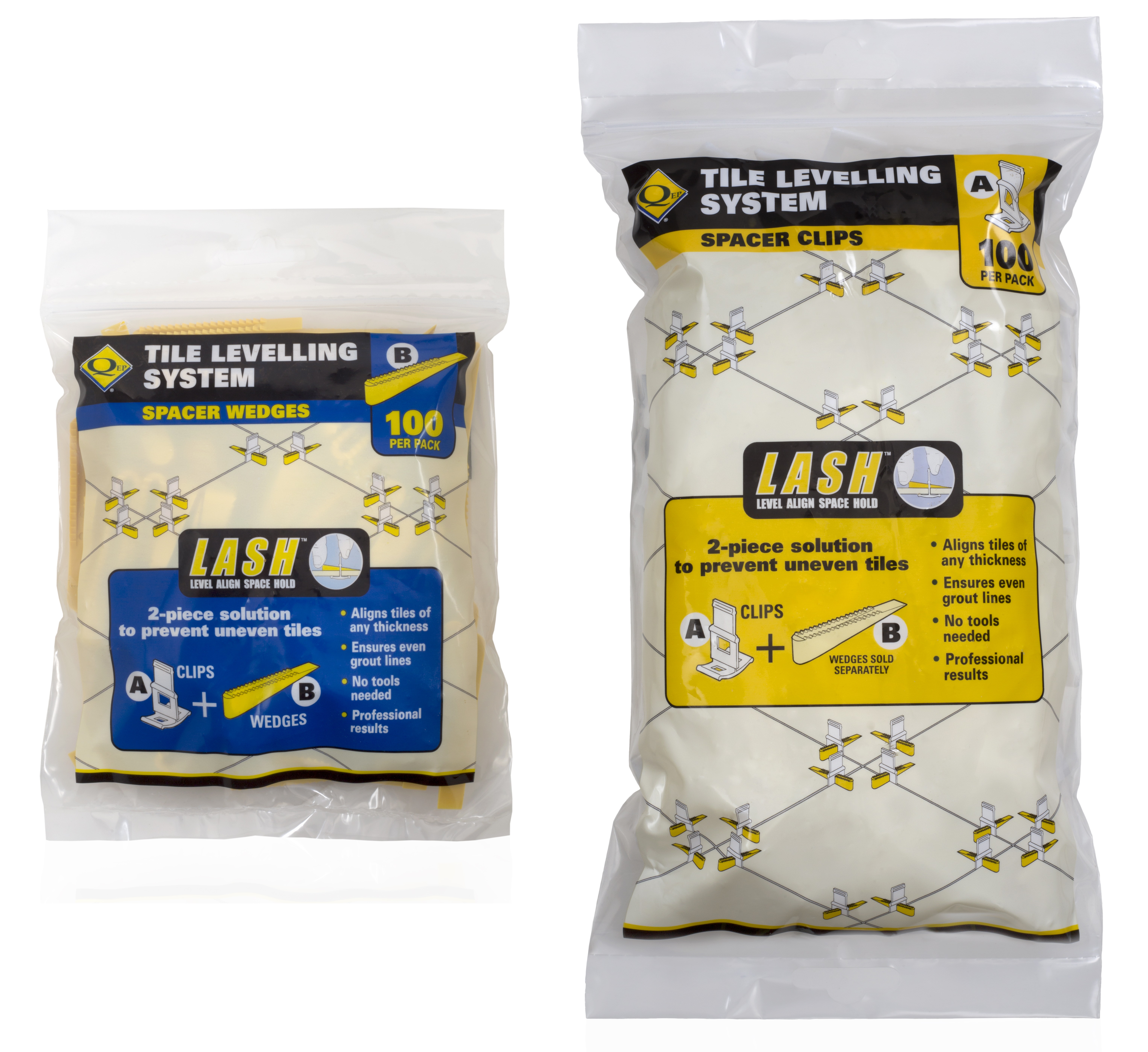 Qep Lash Flat Floor And Wall Tile Leveling System Clips Part A 1 000 Pack 99740 The Home Depot