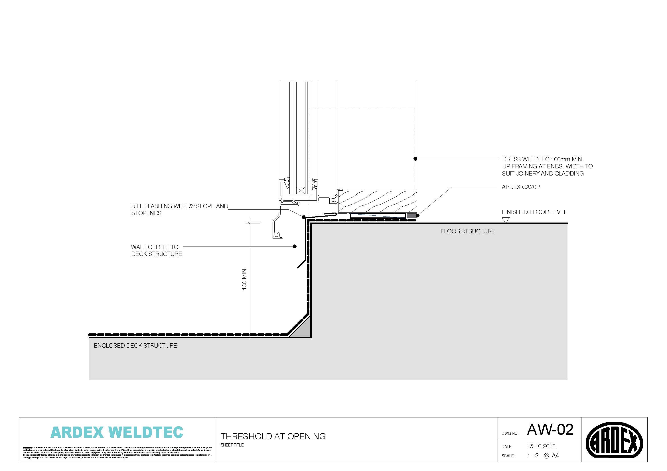 Weldtec threshold at opening