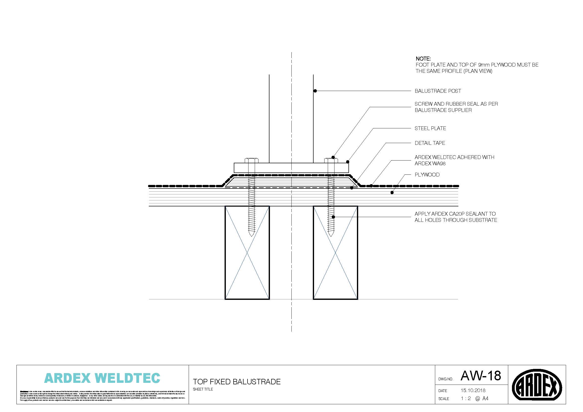 Weldtec top fixed balustrade