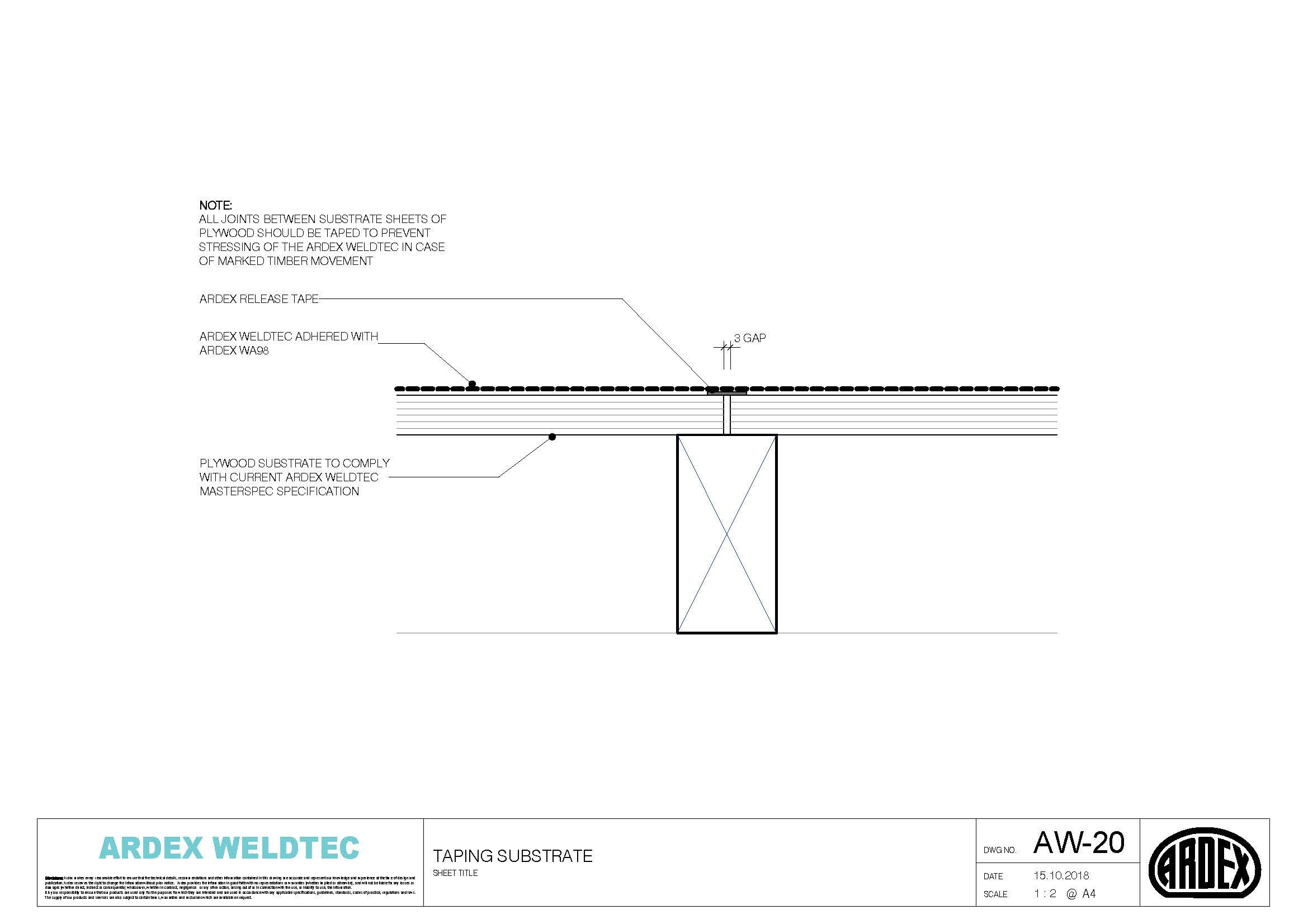 Weldtec taping substrate