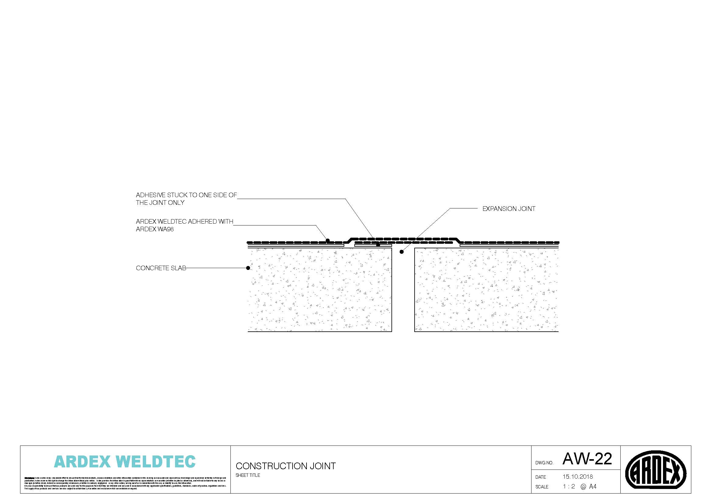 Weldtec construction joint