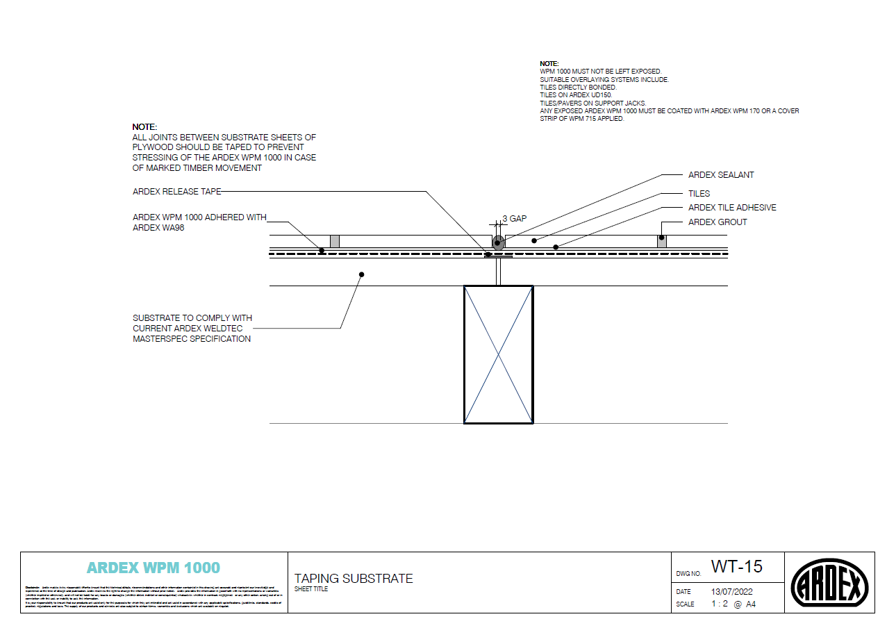 WeldTec External Undertile - CAD Drawings - ARDEX New Zealand